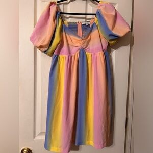 Fun flirty rainbow dress